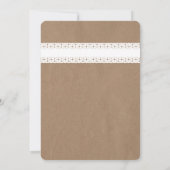 Door bruin papier en kant geïnspireerd Afstuderen Kaart (Achterkant)