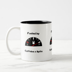 Door cafeïne en ondanks tweekleurige koffiemok