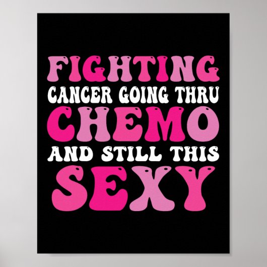 Door chemo Inspirerend borstkanker bewust gaan Poster (Voorkant)