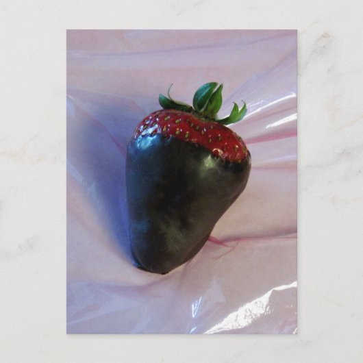Door chocolade gedekte aardbeien briefkaart (Voorkant)