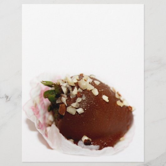 Door chocolade gedekte aardbeien flyer (Voorkant)