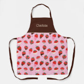 Door chocolade gedekte aardbeien houden van Schort (Voorkant)