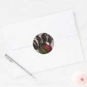 Door chocolade gedekte aardbeien Zelfklever Ronde Sticker (Envelop)