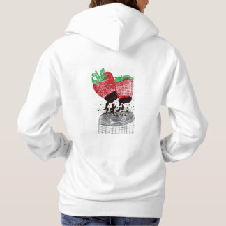 Door chocolade gedekte aardbeienhoodie hoodie
