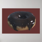 Door Chocolade gedekte donut Poster (Voorkant)