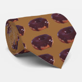 Door Chocolade gedekte donut Stropdas (Opgerold)
