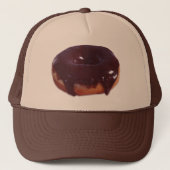 Door Chocolade gedekte donut Trucker Pet (Voorkant)