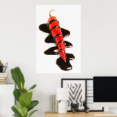Door chocolade gedekte Jalapeno Pepper-Poster afdr Poster (Thuiskantoor)