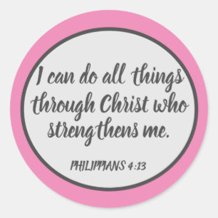 Door Christ PHILIPPIANS 4:13 Sticker Set