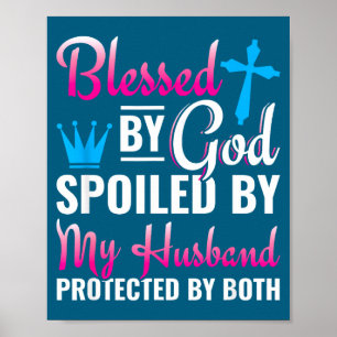 Door christelijke vrouw Jezus gezegende God Poster