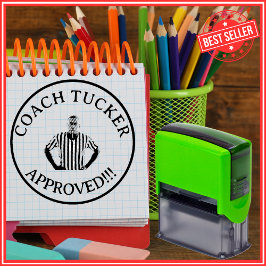 Door coach goedgekeurde docent aangepaste foto zelfinktende stempel