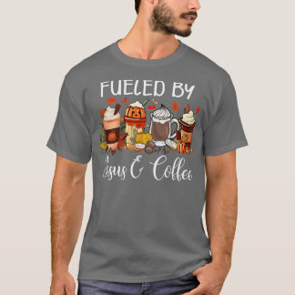 Door Coffee Jesus Caffeine Lover Thanksgiving gevo T-shirt