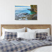 Door County, Cave Point Canvas Galerij Wrap (Insitu (Slaapkamer))