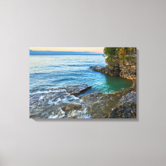 Door County, Cave Point Canvas Galerij Wrap Afdruk