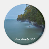 Door County Cave Point Cliffs Magneet (Voorkant)