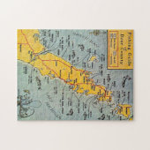"Door County Fishing Map 11x14 Jigsaw Puzzle Legpuzzel (Horizontaal)