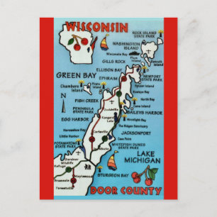 Door County WI ansichtkaart Briefkaart
