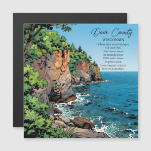 Door County, Wisconsin Illustratie en Gedicht