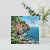 Door County, Wisconsin Illustration and Poem (Staand voorkant)