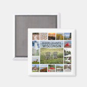Door County Wisconsin Magnet (Voorkant / Achterkant)