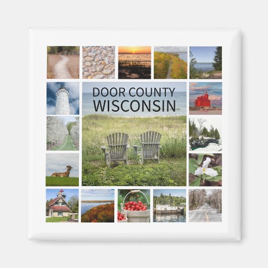 Door County Wisconsin Magnet (Voorkant)