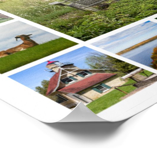 Door County, Wisconsin – Schilderachtig Uitzichten Poster (Hoek)