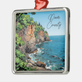 Door County, Wisconsin Travel Souvenir Keepsake Metalen Ornament (Links)