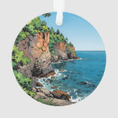 Door County, Wisconsin Travel Souvenir Keepsake Ornament (achterkant)