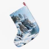 Door County Wisconsin Winter Kerstmis Grote Kerstsok (Achterkant (Hangend))