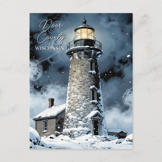 Door County, Wisconsin | Winter Poem Briefkaart (Voorkant)