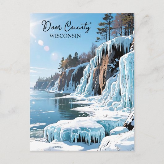 Door County  Wisconsin Winter Poem   Briefkaart (Voorkant)