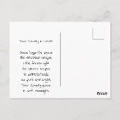 Door County, Wisconsin | Winter Poem Briefkaart (Achterkant)