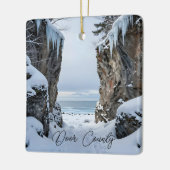 Door County, Wisconsin | Winter Poem Keramisch Ornament (Links)