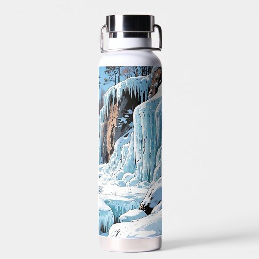 Door County  Wisconsin Winter  Waterfles (Achterkant)