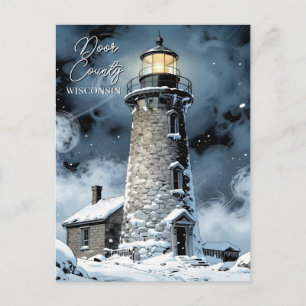 Door County, Wisconsin   Wintergedicht Briefkaart