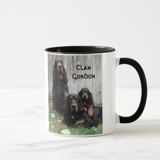 DOOR COURAGE NOT CRAFT, Gordon Setter Ceramic Mok (Rechts)