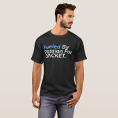Door Cricket Passie Gedreven T-shirt Ontwerp (Voorkant volledig)