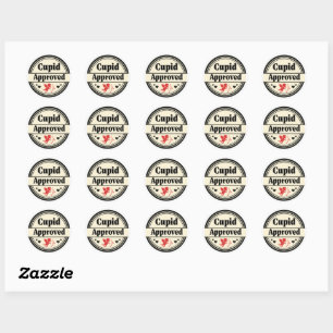 Door Cupido Goedgekeurde Liefde Ronde Sticker