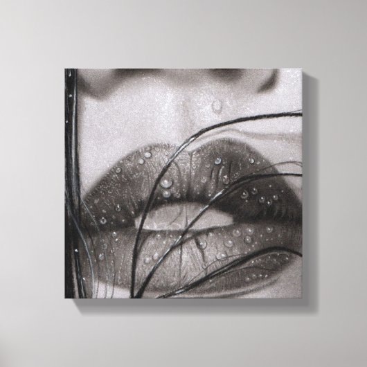 Door Dauwdruppels Getroffen Canvas Afdruk (Voorkant)