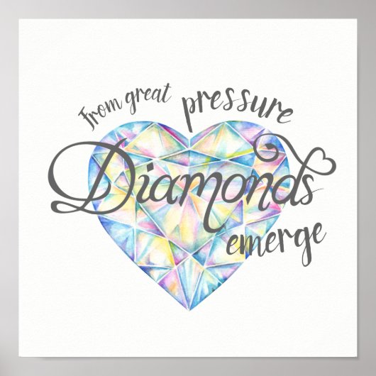 Door de aanwezigheid van grote drukdiamanten ontst poster (Voorkant)