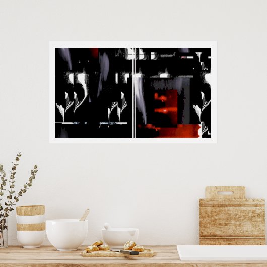 Door de achterdeuren poster (Keuken)