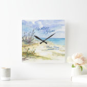 Door de acrylwand van het Zee Vierkante Klok (Huis)