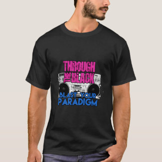 Door de Black Pink & Blue 80's Boombox T-shirt