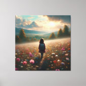 Door de bloesems - Avontuurlijk Pad Canvas Afdruk (Voorkant)