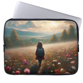 Door de bloesems - Avontuurlijk Pad Laptop Sleeve