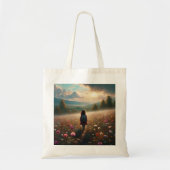 Door de bloesems - Avontuurlijk Pad Tote Bag (Voorkant)