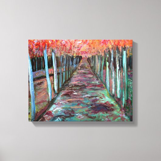 Door de bomen canvas afdruk (Voorkant)