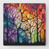 Door de Bomen Wandklok (Voorkant)