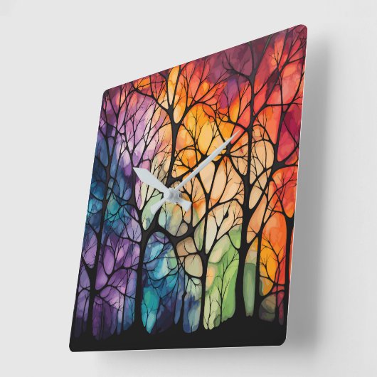 Door de Bomen Wandklok (Hoek)