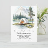 Door de Bossen Adventure Awaits Baby shower Kaart (Staand voorkant)